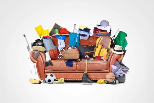 Professional house clearance team in action